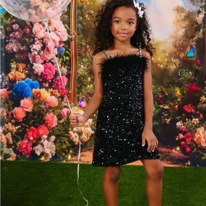 Lola + the boys MIDNIGHT SHIMMER MINI DRESS